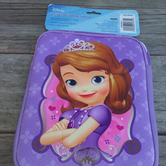 Disney Sofia Soft Case 7" Universal Tablet Sleeve Gift Idea NEW - Picture 2 of 4